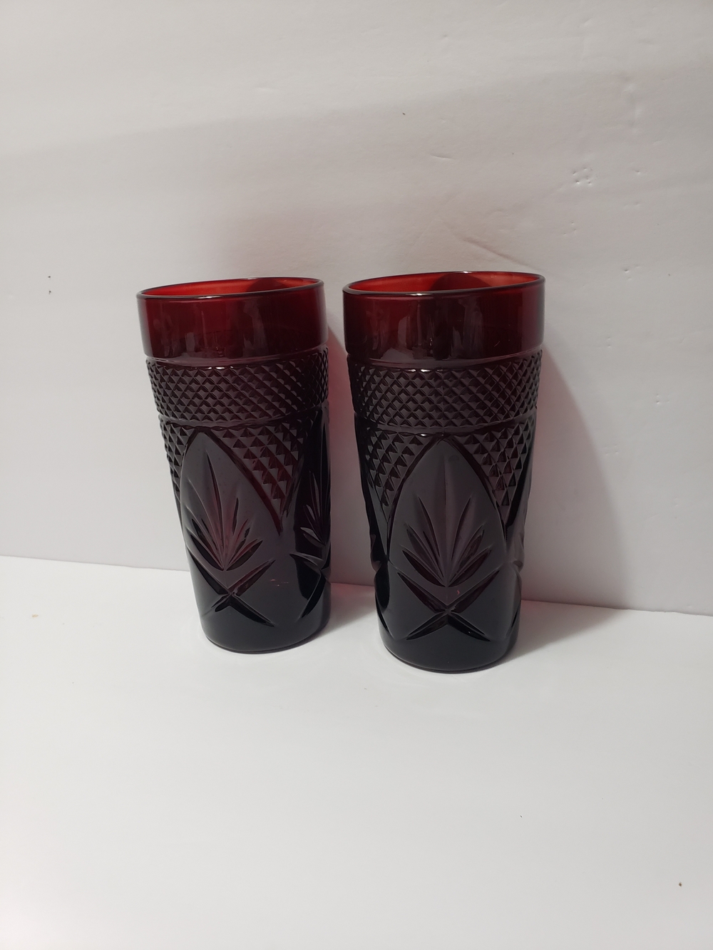Vintage Set Of 2 CRYSTAL D' ARQUES Durand Tumblers/Cooler Glasses